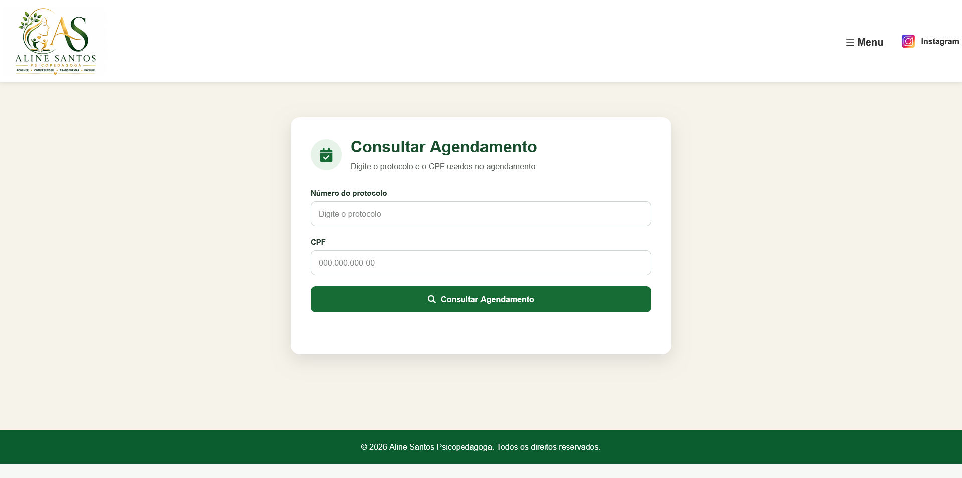 Sistema para consultar agendamento